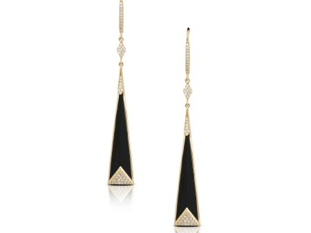 Doves Black Onyx Dangle Earrings Hot on Sale