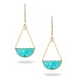 Doves Amazonite Diamond Earrings For Sale