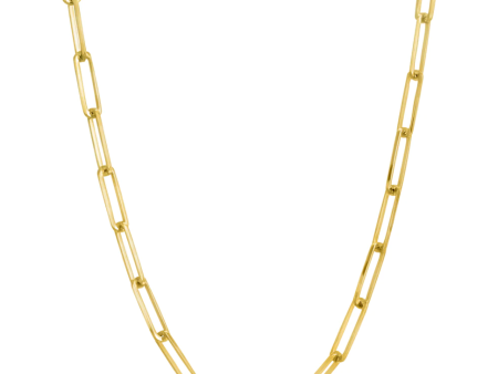 14k Yellow Gold Paperclip Link Chain Necklace 20  4mm Discount