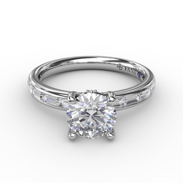 Fana Channel Set Baguette Engagement Ring 3289 Online Hot Sale