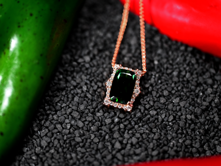 4.45ct Tourmaline and Diamond Custom Pendant Online