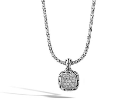 John Hardy Classic Chain Pendant Necklace with Diamonds NBP992412DI Hot on Sale