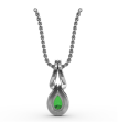 Fana Halo Emerald and Diamond Drop Pendant P1674E Supply