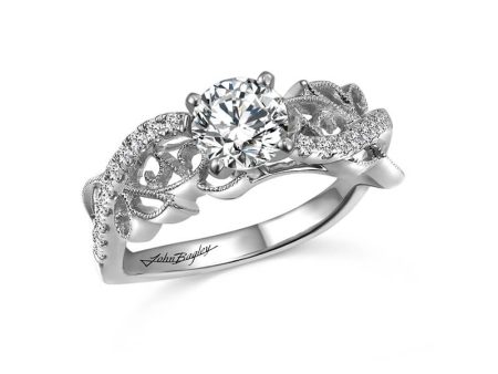 Classic Diamond Engagement Ring With Milgrain Details #285312 For Cheap