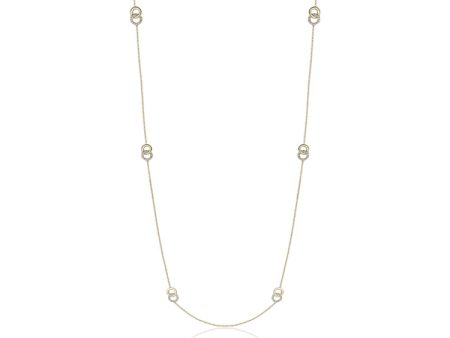 Luvente 14k Gold Diamond Necklace N01584 For Discount